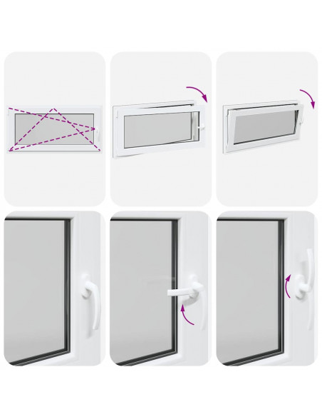 Finestra Seminterrato RISOR 120x60 cm Anta Ribalta DIN Sinistra