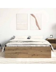 Giroletto senza Materasso Rovere Artigianale 135x190cm 2