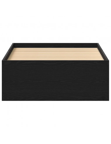 Giroletto senza Materasso Rovere Nero 100x200 cm in Truciolato