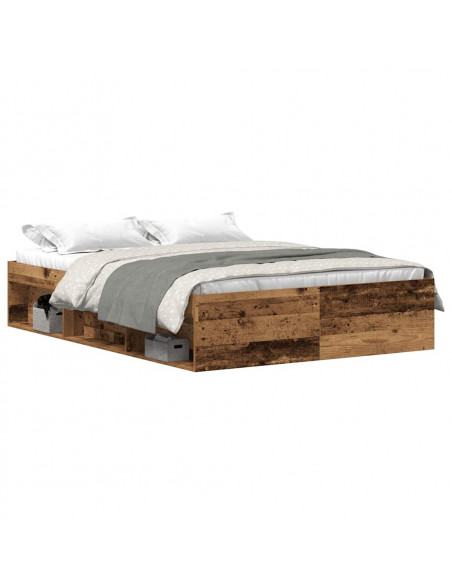 Giroletto senza Materasso Legno Antico 135x190cm in Truciolato