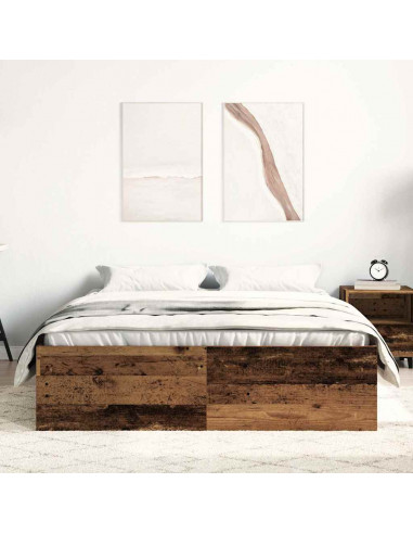 Giroletto senza Materasso Legno Antico 135x190cm in Truciolato