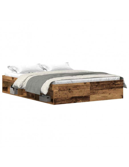 Giroletto senza Materasso Legno Antico 150x200cm in Truciolato
