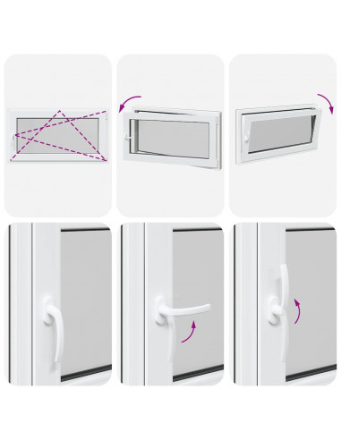 Finestra Seminterrato RISOR 110x50 cm Anta Ribalta DIN Destra