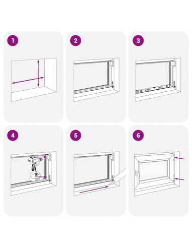 Finestra per Seminterrato RISOR 60x90cm Anta Ribalta DIN Destra