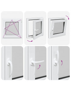 Finestra per Seminterrato RISOR 60x60cm Anta Ribalta DIN Destra 2