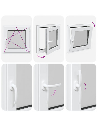 Finestra per Seminterrato RISOR 60x60cm Anta Ribalta DIN Destra