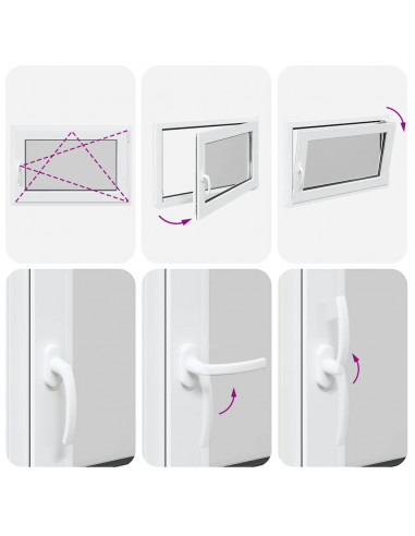 Finestra per Seminterrato RISOR 60x80cm Anta Ribalta DIN Destra