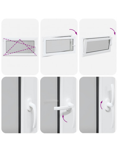 Finestra Seminterrato RISOR 110x60 cm Anta Ribalta DIN Sinistra