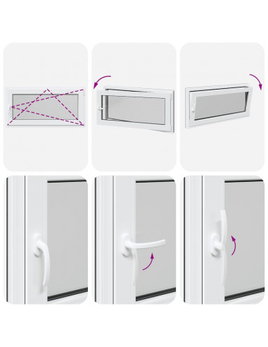 Finestra Seminterrato RISOR 120x60 cm Anta Ribalta DIN Destra