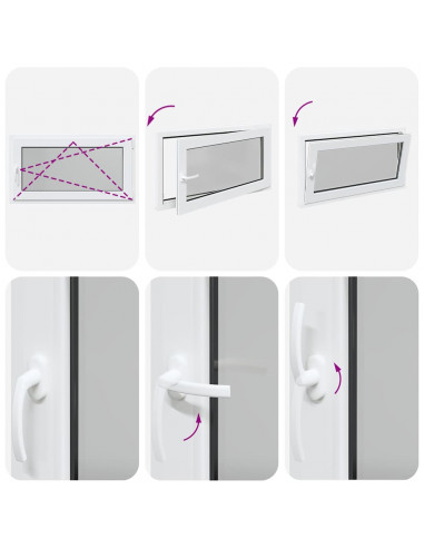 Finestra Seminterrato RISOR 110x60 cm Anta Ribalta DIN Destra