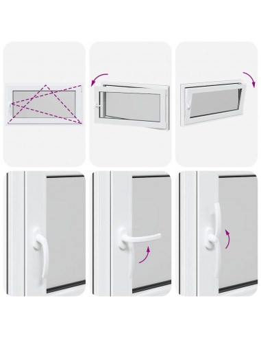 Finestra Seminterrato RISOR 110x60 cm Anta Ribalta DIN Destra