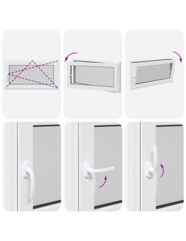 Finestra Seminterrato RISOR 110x60 cm Anta Ribalta DIN Destra