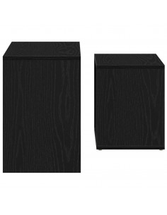 Tavolini da Salotto 2 pz Rovere Nero in Legno Multistrato