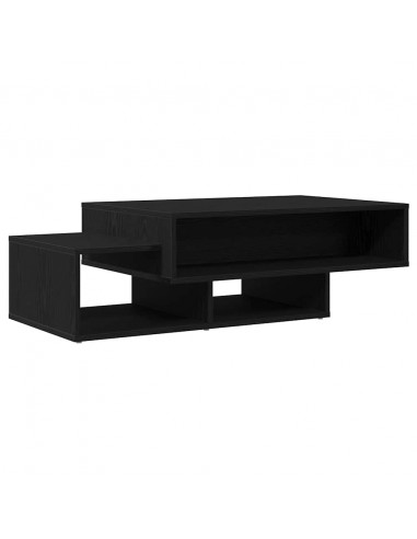 Tavolino Salotto Rovere Nero 105x55x32 cm Legno Multistrato