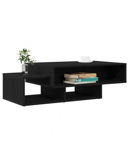 Tavolino Salotto Rovere Nero 105x55x32 cm Legno Multistrato