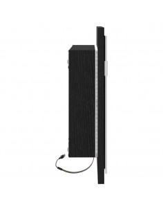 Specchio da Bagno con Luci LED Rovere Nero 60x8,5x37 cm 2