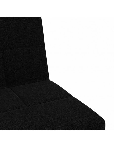 Divano Letto a L Nero 255x140x70 cm in Tessuto