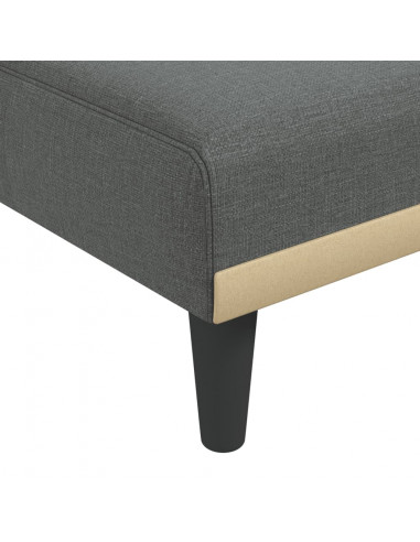 Divano Letto a L Grigio Scuro 255x140x70 cm in Tessuto