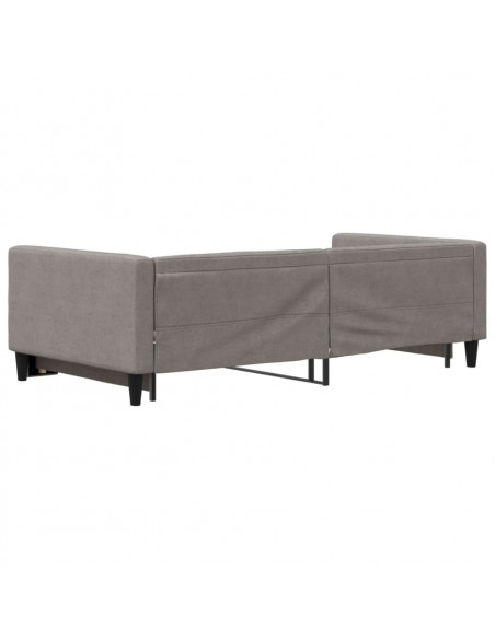 Divano Letto con Letto Estraibile Tortora 100x200 cm in Tessuto