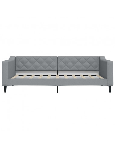 Divano Letto con Letto Estraibile Grigio Chiaro 90x190 Tessuto