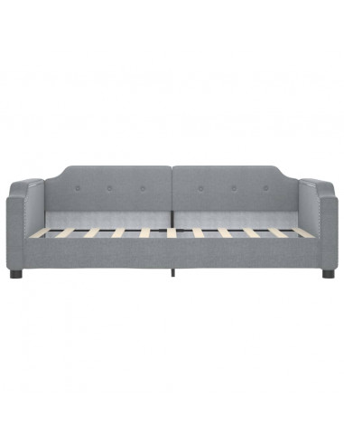 Divano Letto con Letto Estraibile Grigio Chiaro 90x190 Tessuto