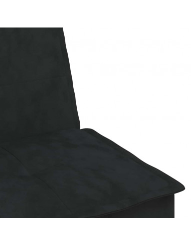 Divano Letto a L Nero 255x140x70 cm in Velluto