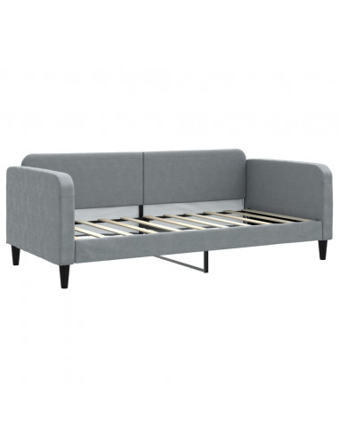 Divano Letto con Letto Estraibile Grigio Chiaro 90x190 Tessuto