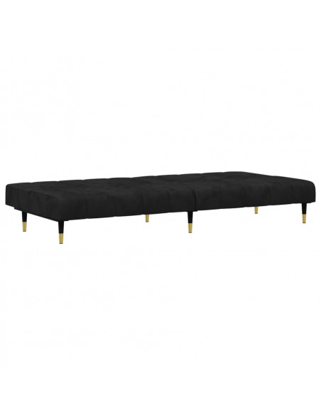 Set di Divani 2 pz Nero in Velluto