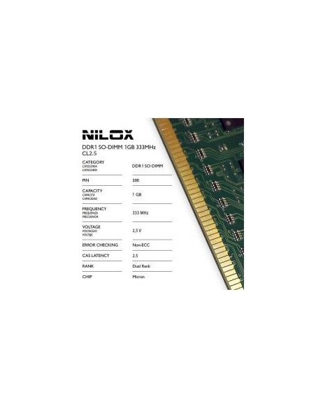 RAM DDR1 SO-DIMM 1GB 333MHZ CL2.5