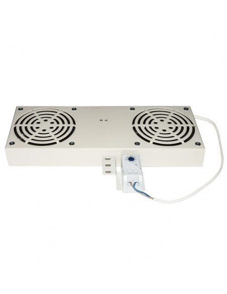 KIT 2 VENTOLE LINK CON TERMOSTATO PER ARMADI RACK A MURO COLORE GRIGIO