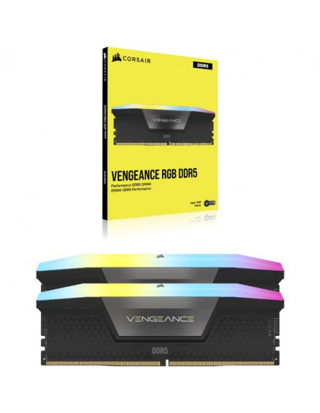 Corsair CMH32GX5M2B5600C40K Vengeance RGB 32GB Kit 2x16GB DDR5 5600MHz CL40 - Memorie RAM