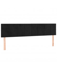 Giroletto a Molle con Materasso Nero 180x200 cm in Velluto