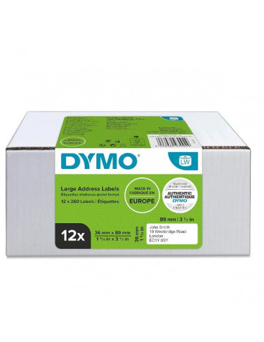 CF12 ETICHETTEDYMOLW36X89MM-BIANCO