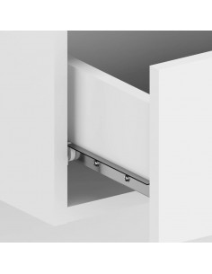 Testiera per Letto con Comodini in Legno Multistrato Bianco