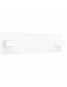 Testiera per Letto con Comodini in Legno Multistrato Bianco 2