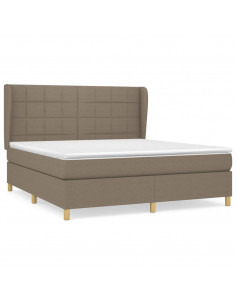 Giroletto a Molle con Materasso Tortora 160x200 cm in Tessuto 2