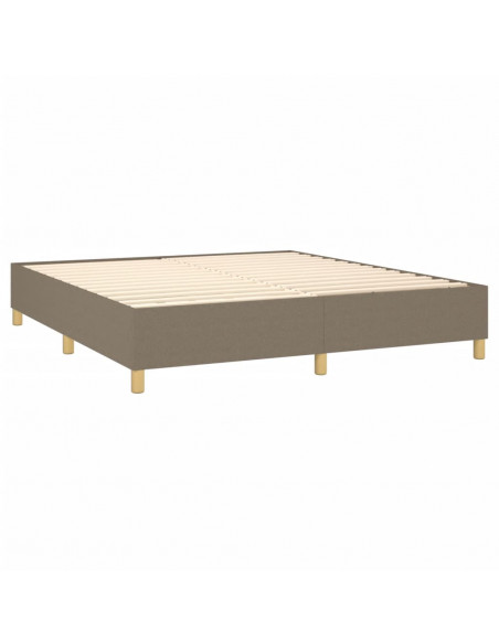 Giroletto a Molle con Materasso Tortora 160x200 cm in Tessuto