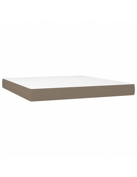 Giroletto a Molle con Materasso Tortora 160x200 cm in Tessuto