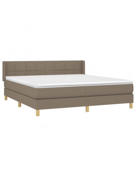 Giroletto a Molle con Materasso Tortora 160x200 cm in Tessuto