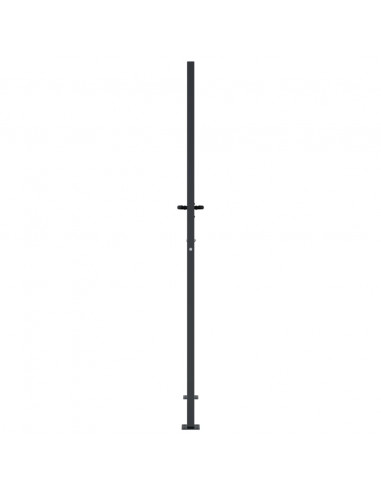 Cancello Giardino Antracite 105x205 cm Acciaio Design Quadrato