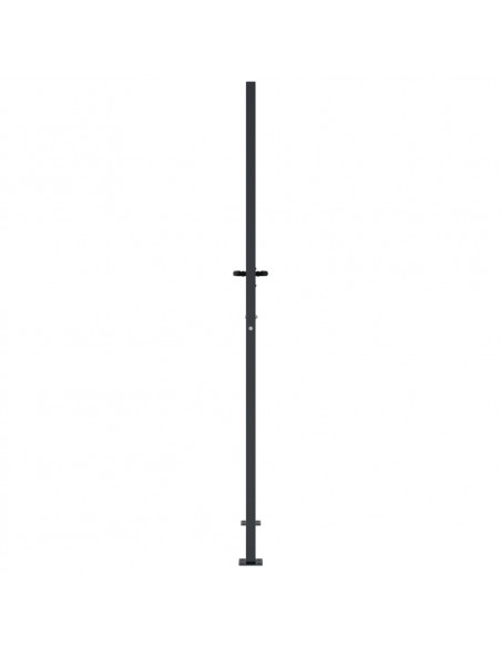 Cancello Giardino Antracite 105x205 cm Acciaio Design Quadrato