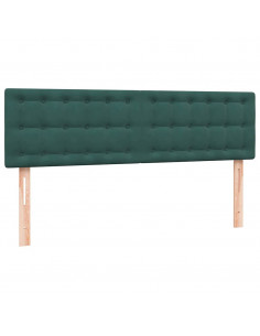 Giroletto a Molle con Materasso Verde Scuro 160x210 cm Velluto