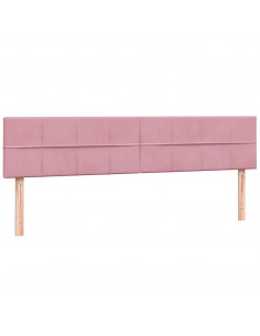 Giroletto a Molle con Materasso Rosa 180x210 cm in Velluto