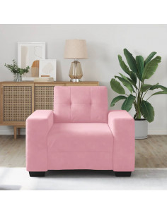 Divano Sedia Rosa 59 cm Velluto 2