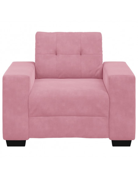 Divano Sedia Rosa 59 cm Velluto