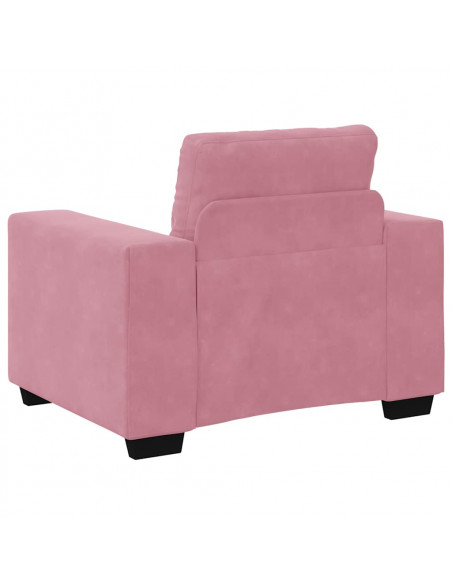 Divano Sedia Rosa 59 cm Velluto