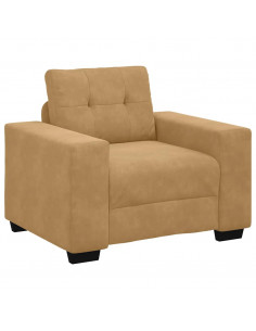 Divano Sedia Marrone 59 cm Velluto