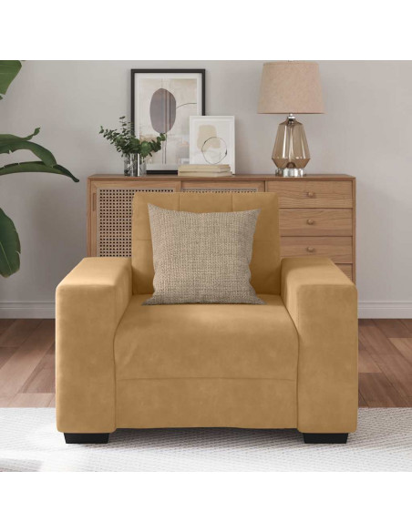 Divano Sedia Marrone 59 cm Velluto