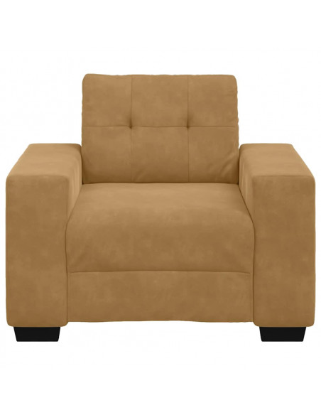 Divano Sedia Marrone 59 cm Velluto