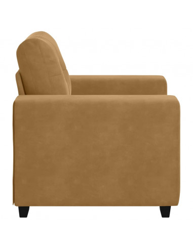 Divano Sedia Marrone 59 cm Velluto